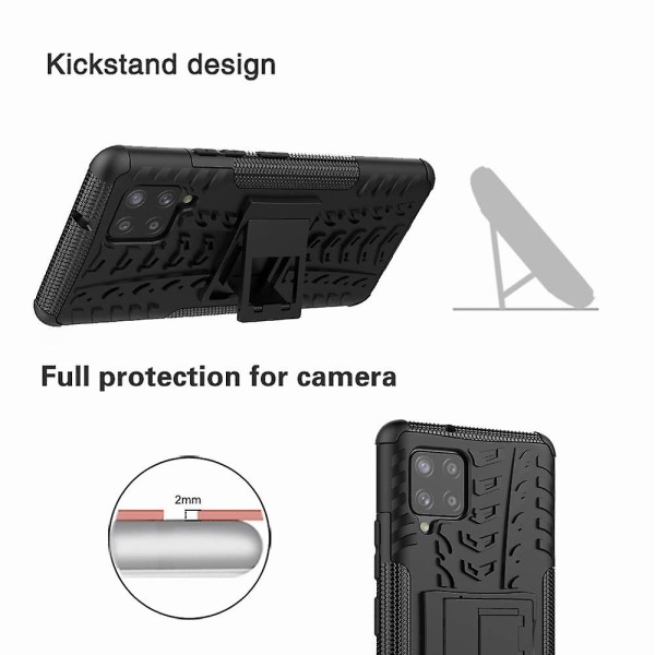 Samsung A42 5g etui, Samsung A42 etui, stødsikker silikone dobbeltlags anti-fald fuld kropsbeskyttelse
