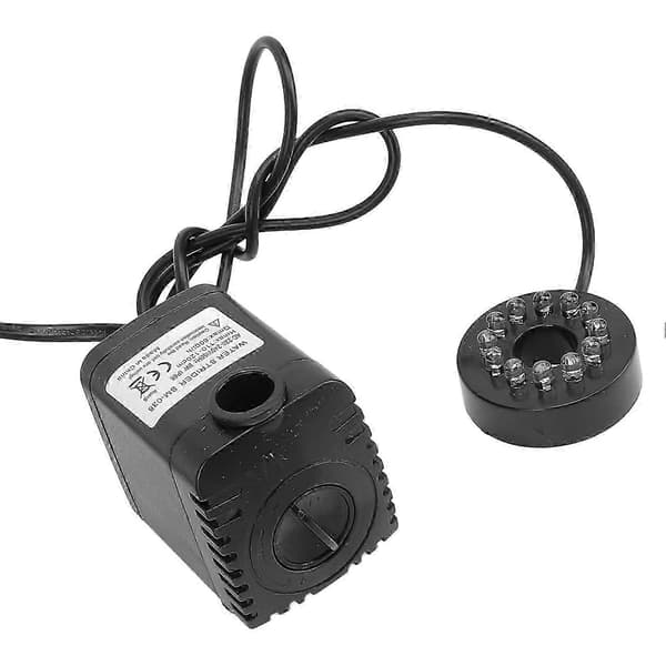 Dykbar springvandsvandpumpe 600L/t IP68-klassificeret udendørs vandpumpe med 12 LED-lys EU-stik 220-240V