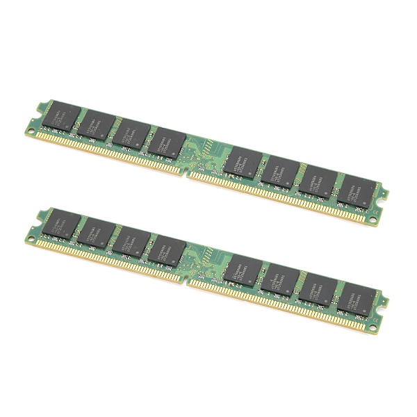 2 kpl DDR2 1 Gt 667 Mhz PC25300 Työpöytämuistimoduulit Kaksoispuoliset 16 siruilla AMD:lle