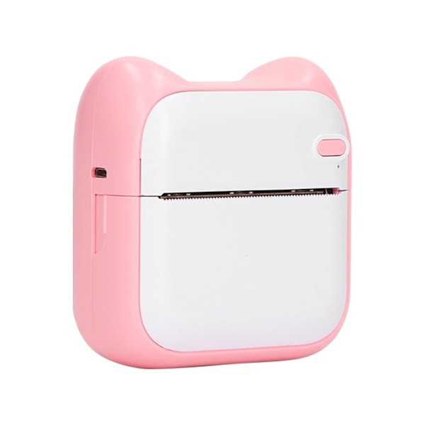 Termisk Skrivare Bluetooth Direktanslutning USB-Laddning 203DPI 1000mAh Portabel Mini Bildskrivare med Skrivarpapper Rosa