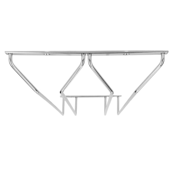 Rustfritt stål dobbelt rad vinglass Stativ Oppbevaringsstativ Henge Stemware Holder under skap