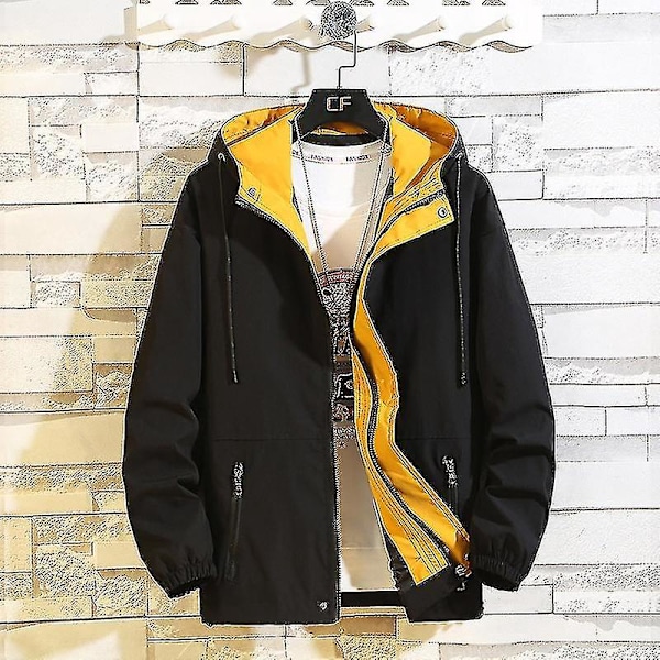 Svart XL 6XL 7XL 8XL Plus Size Herr Vår Höst Casual Mode Bomberjacka Herr Överrock Baseballrockar