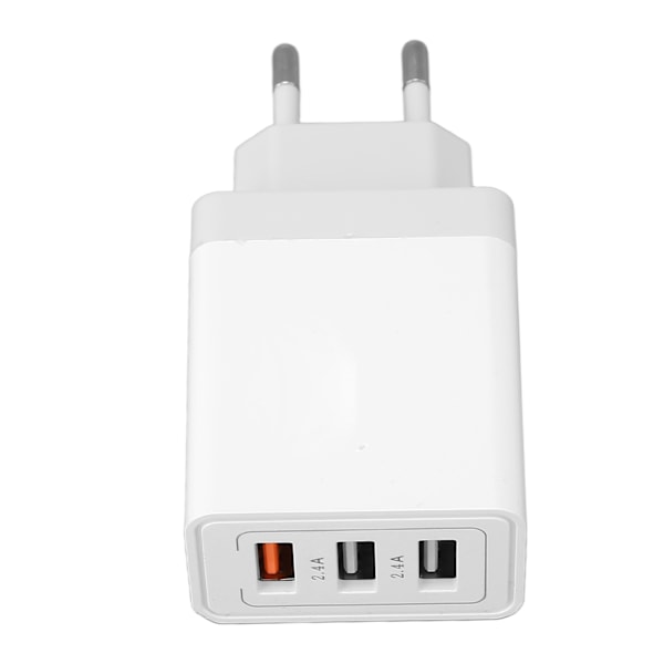 USB 3.0 vægladeblok 30W QC3.0 hurtigopladningsstrømadapter 3-porte EU-stik 100-240V til tablet