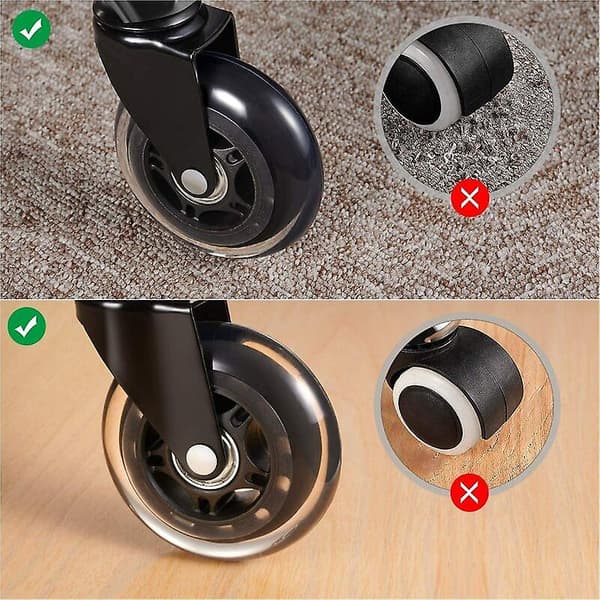 Wheels Compatible with Office Chairs 5 pcs, 10x22mm Swivel Casters Compatible with IKEA Chairs, 360° Silent, Durable, Scratch-Resistant