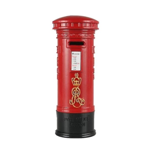 7' rød postkasse sparegris | Minipostkasse møntopbevaring, vintage indretning