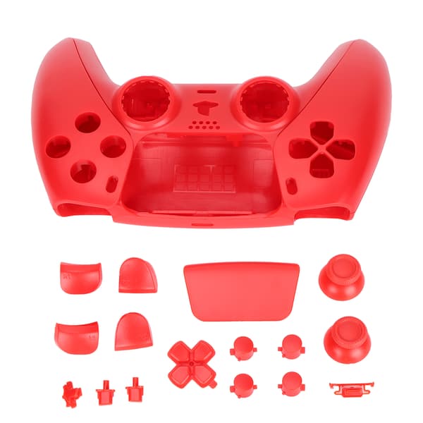 【NX】Kontroller erstatningsknapp erstatningsskall DIY-tilbehør for PS5-kontroller Rød