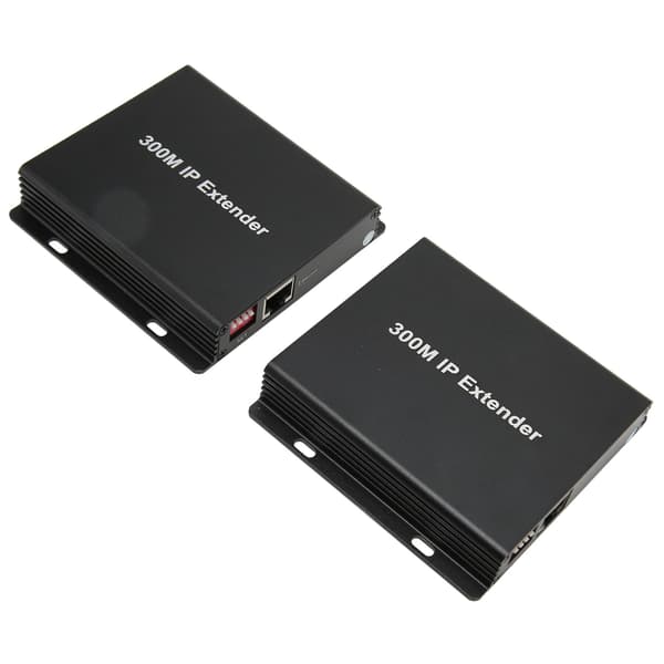 300M IP Extender HD 1080P HD Multimedia Interface Over CAT5e/6/7 Direkte 1 til 1 Extender IP-sender-mottaker 100‑240V EU-plugg