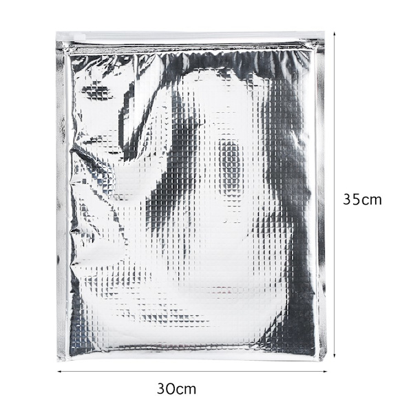 5 stk sæt aluminiumsfolieisoleret madopbevaringspose Termisk køler Sølv (30 * 35cm)