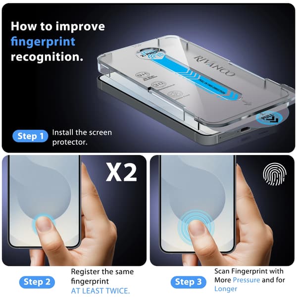 2-Pack Compatible with Samsung Galaxy S25 Plus Screen Protector - Tempered Glass | [Automatic Installation] - Bubble-Free