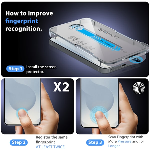 【NX】2-Pack Compatible with Samsung Galaxy S25 Plus Screen Protector - Tempered Glass | [Automatic Installation] - Bubble-Free