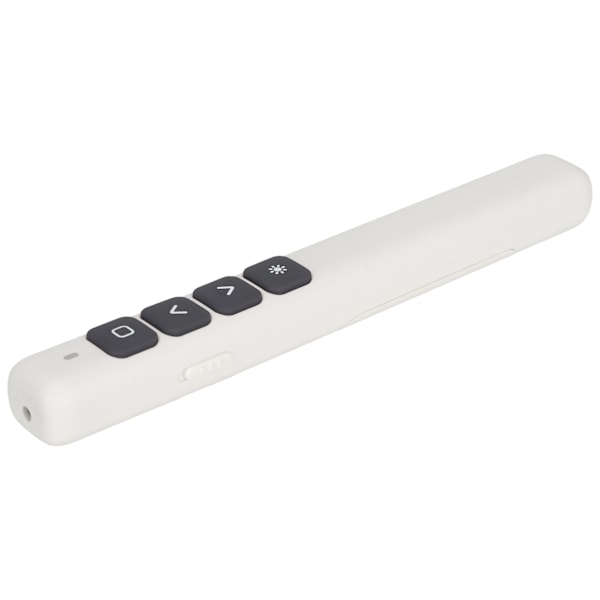 Presentation Clicker Integrerad magnetisk design Ergonomisk stabil Fjärrkontroll Sida Vridning Penna för möte Undervisning Vit