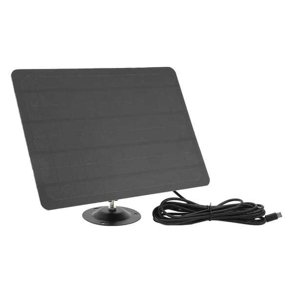RV Solcellepanel Mono Høy Effektiv Solbatteriladerpanel med Brakett 3 Meter Ladingkabel for RV Utendørs Kameraovervåking 10W Kvadrat