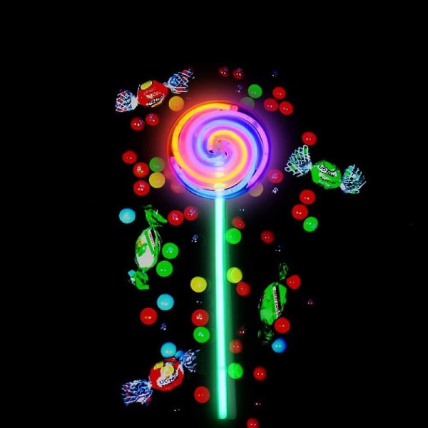 Dragon Glow Stick Spinning Lolli Wand Sæt med 5 Light Up Party Favor For Børn og Voksne Lysende Spinning Windmill Farverig