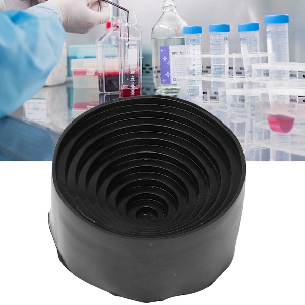 Diameter 90 mm/3,54 tommer Laboratoriekolvstativ Sort gummi rund kolvstøttebase
