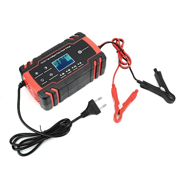 12V/24V 2-150Ah Batterilader Reparasjon Smart automatisk lading for bil motorsykkel 110V-240VEU Plugg