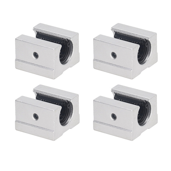 4 st linjärt kullager glidblock SBR12UU aluminiumlegering öppet linjärt lager glidenhet