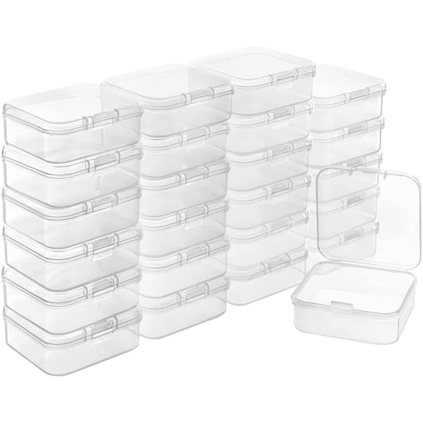 10 STK Små genstande opbevaringsboks, små opbevaringsbokse, gennemsigtig plastikboks