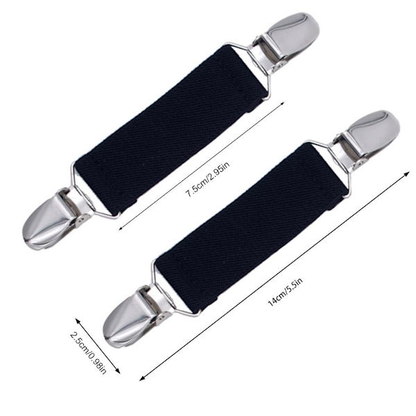 2-pack Vintervantklipp Elastiska Rostfria Handske-Klipp för Barn och Vuxna Fäster Vantar på Jacka