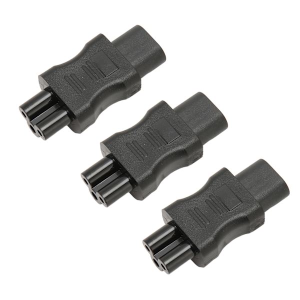 3 stk IEC320 C8 til IEC320 C5 strømtilkobling IEC320 hann C8 til hunn C5 strømuttak Adapter for PDU-chassis UPS-uttak