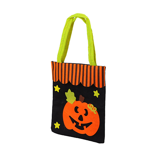 Halloween-kangaspussi NonWoven-kangas Temppu vai herkku Koti Juhlakoriste Säilytyspussi Käsilaukku (Kurpitsa)