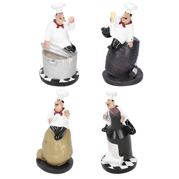 Modell kock staty figurer Set kök inredning med potatis harts prydnader Collectible gåva