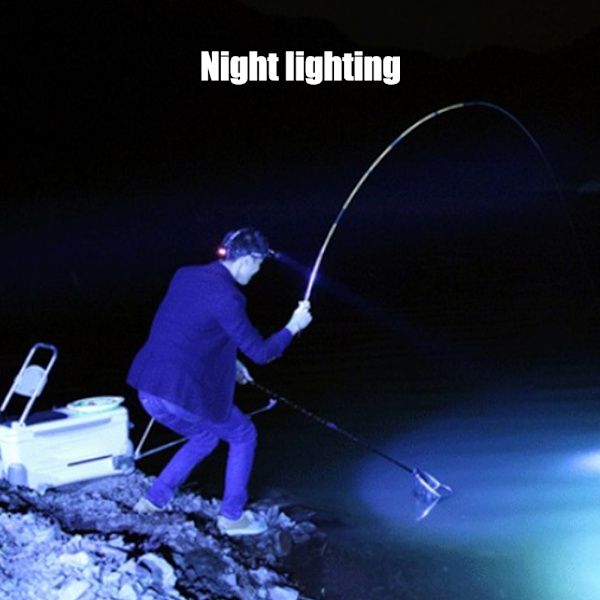Clip On Hat Light USB Uppladdningsbar 6 LED-strålkastare Induktion LED-lampa för fiske Camping resor