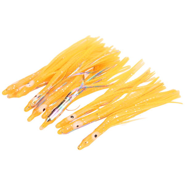 10 stk Fiske Agns Fiske Agns Jig Tilbehør for Elv Bnak Innsjø 8cm Lengde Oransje Laser