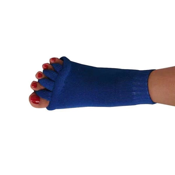 Kun Happy Feet giver dig denne type fodaflastende tåseparatorjusteringssok Royal Blue