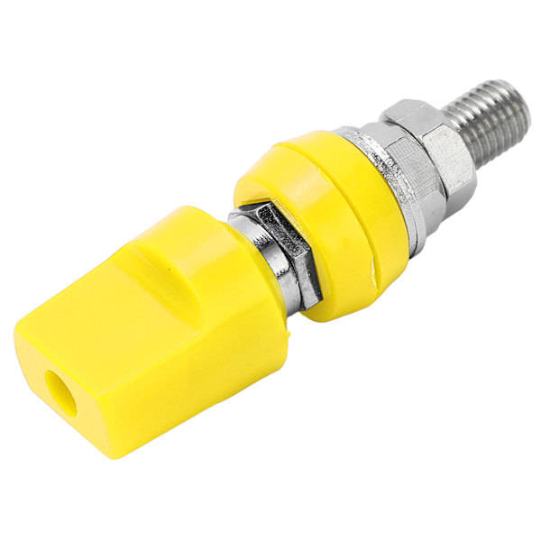 Plint Multifunksjonell 4 mm Messing Flat Deksel M8 100A Høystrøms Klemmeskrue med JackYellow