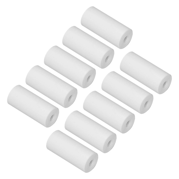 10 stk. Utskrivbare Papirruller Hvite Utskrivbare Termosensitive Tykke Papir Termisk Papirruller for Liten Skriver