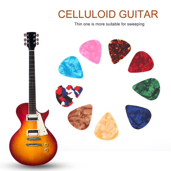 【NX】50 st celluloidgitarrhackar plektrum 0,46 mm musikinstrumenttillbehör (0,46 mm)