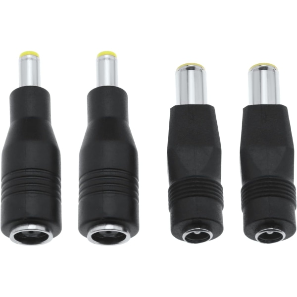 4 stk likestrømadaptere 8 mm hann til likestrøm 5,5 mm x 2,1 mm DC strømpluggadapter Elektriske reservedeler