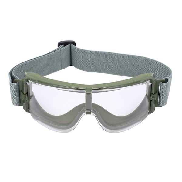 Militära Skyddsglasögon, Stötsäkra och Andningsbara, Utomhusskyddsglasögon för Män Kvinnor, Olivram, Transparent Lins