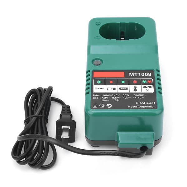 MT1008 Universal elektrisk drillbatterilader 7,2/9,6/12/14,4/18V US-plugg 110-240V