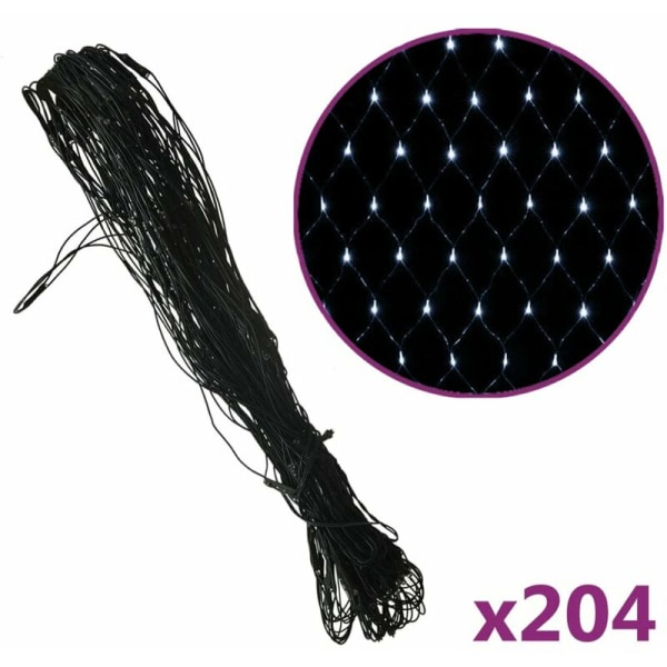 3x2 m 204 LED Innendørs/Utendørs Kald Hvit Julelys Nett