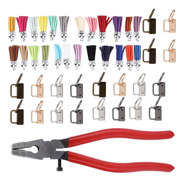 Nøglebrik Hardware 25 mm/1,0 tommer Tassel 24 Farver Praktisk Nøgleringstilbehør til DIY-Håndværk