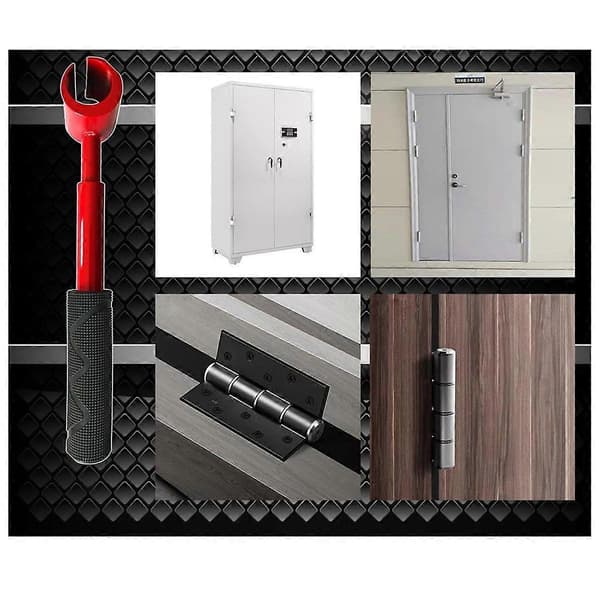 Door Hinge Adjustment Tool, Hinge Adjustment Tool, Adjustment Wrench Set for Door Strike Plate Red