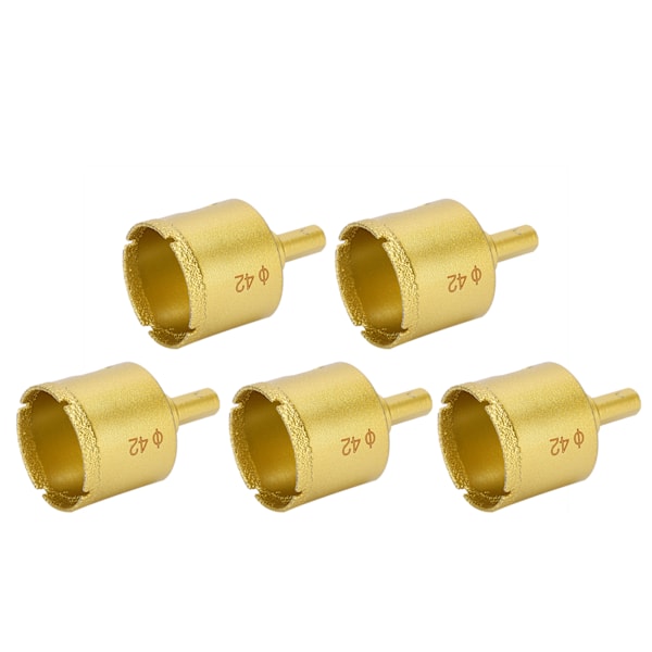 5 stk 42 mm diamantkernen til marmor, glas, keramik, sten