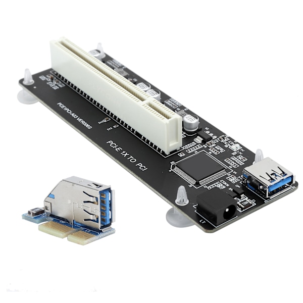 PCIE til Dobbelt PCI Adapter Resin Riser Udvidelseskort med 0,6 m Tilslutningskabel