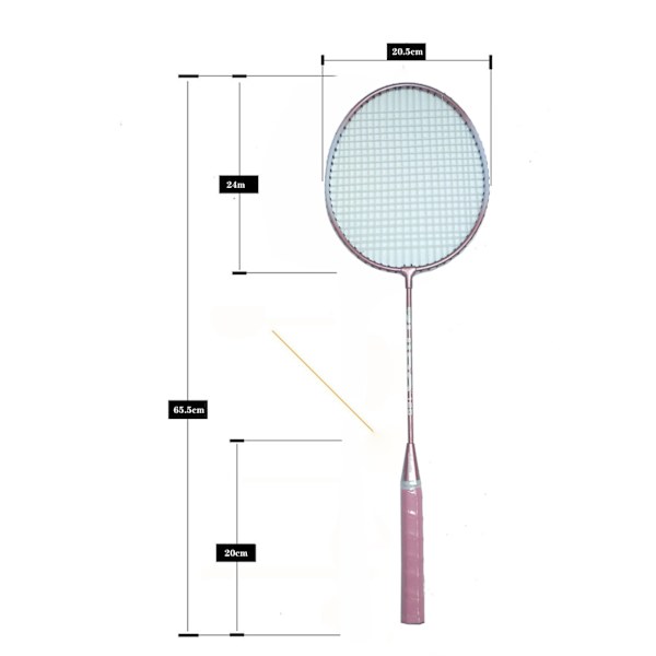 Badmintonracket Professionell lättviktsbadmintonracket i metall för student Nybörjarkonditionsträning gudinna rosa