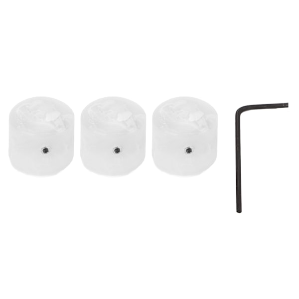3st Elgitarrknopp Strängpotentiometer Kontrollinstrument Instrument Tillbehör Set Kit Vit