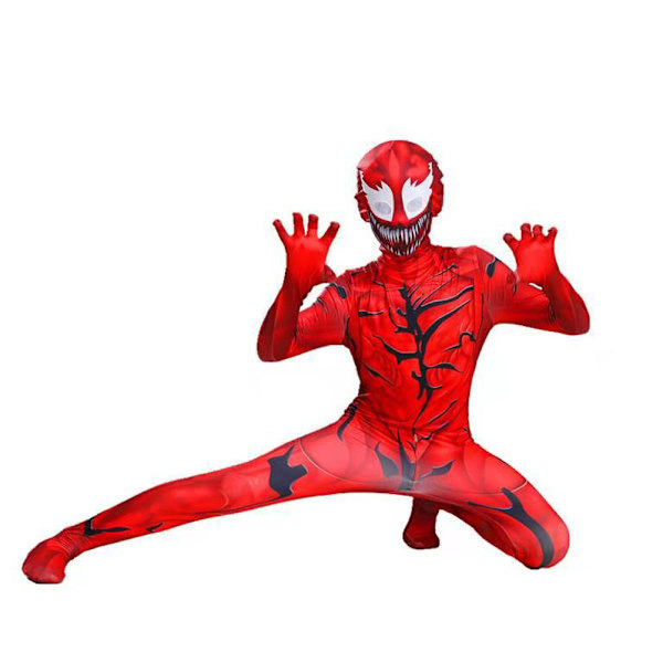 Rollspel Kostym Filmkaraktär Röd Bodysuit Jumpsuits Halloween Cosplay Performance Kläder för barn
