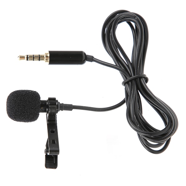 Lavalier Mikrofon ClipOn Elektronisk Tilbehør med S01-adapter til computer/telefonkamera