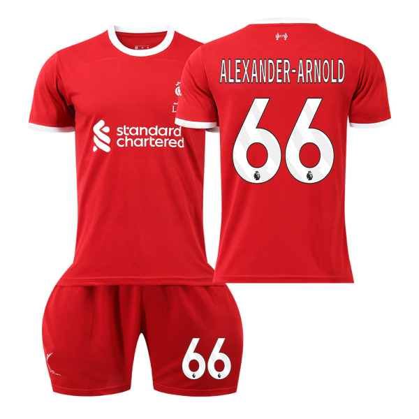 23-24 Liverpool fotbollströja nr 11 Salah 9 Firmino 66 Arnold 10 McAllister tröja topp + byxor XL NO.66