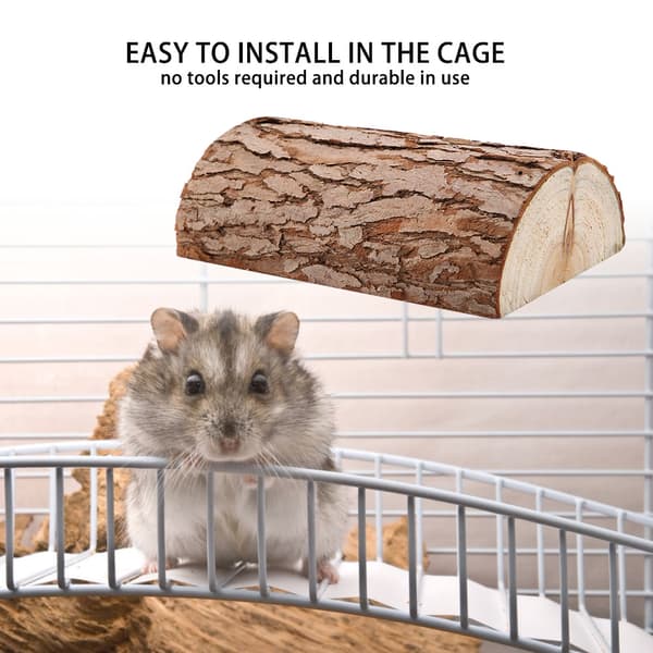 Lang træplatform hamster egern fugl papegøje stående siddepind kæledyrslegetøj