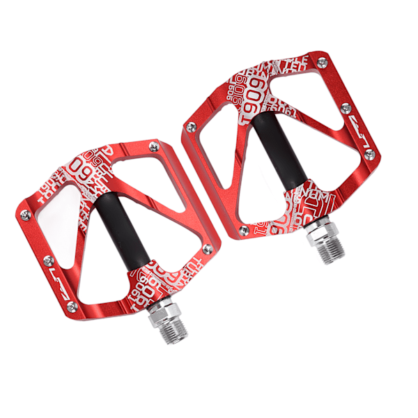 ENLEE 2 stk. Mountainbike Pedal Cykel Aluminium Legering Leje Pedal Ultralet Palin Anti Slip Pedal Rød