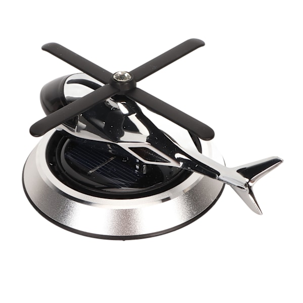 Billuftfräschare med solroterande Avlastning Renar lukter Helikopter Bilparfymdekoration för Office Bar Silver