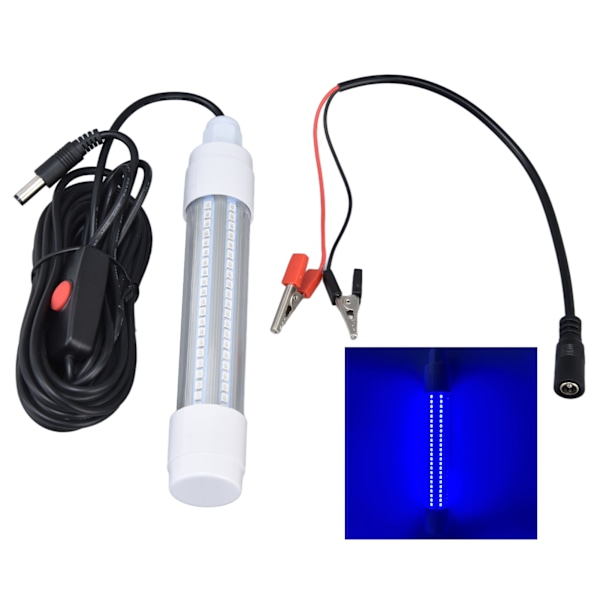 Fiskeljus 126 LED IP68 Vattentät 1000 lm dränkbar nattfiskelodslampa 13W AC12‑36VBlue Light