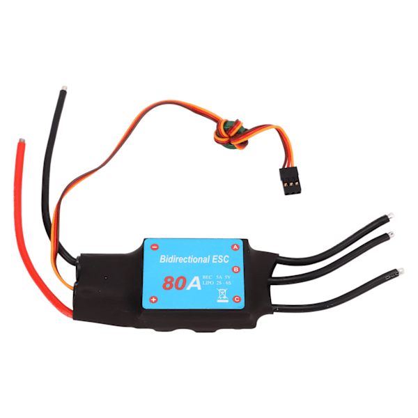 RC Båt Brushless ESC 80A Borstløs 5V 5A BCE Utgang Multifunksjon ESC Hastighetsregulator for RC Båt Undervannspropell