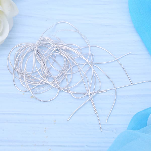 【NX】Brodertråd Koppartråd Sysöm Sömnad Glans 1,5 mm Dia. Manuell DIY StringSand Silver
